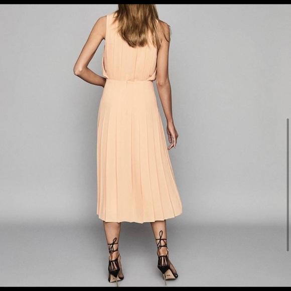 NWT Reiss Mariona Pleated Midi Dress - Picture 8 of 12